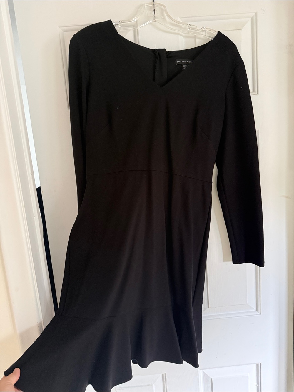 Womens Saks fifth avenue black longsleeve dress size 10